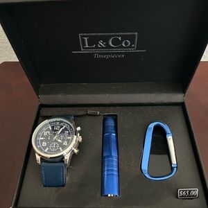 L & Co. Blue Watch Set